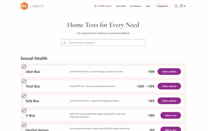 mylab box std test web page 